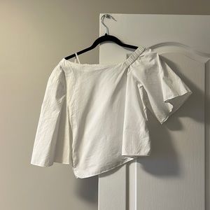 TIBI One Shoulder Shirt
